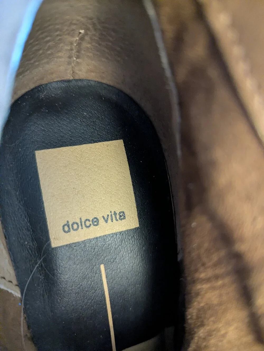 Exc Dolce Vita Brown Gen Suede Sidezip Heeled Booties Sz 8.5